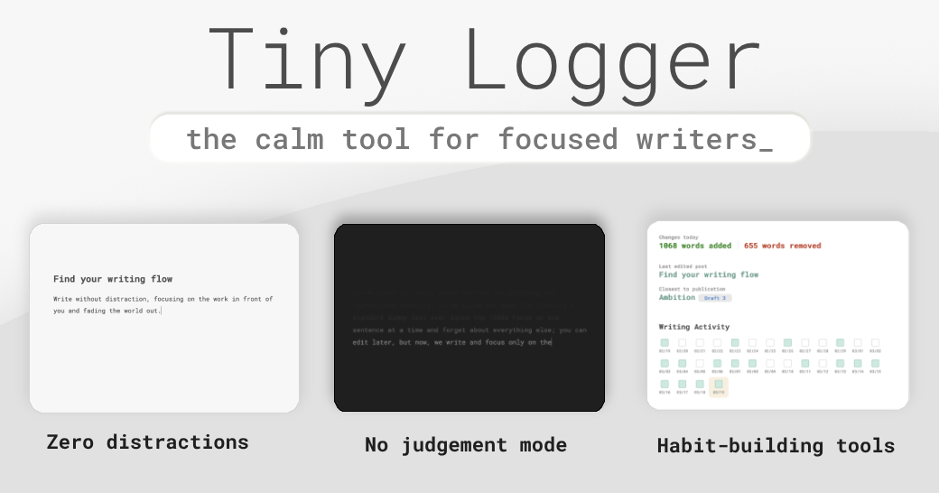 Tiny logger write calmly